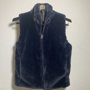 J Crew Faux Fur Vest in Blue